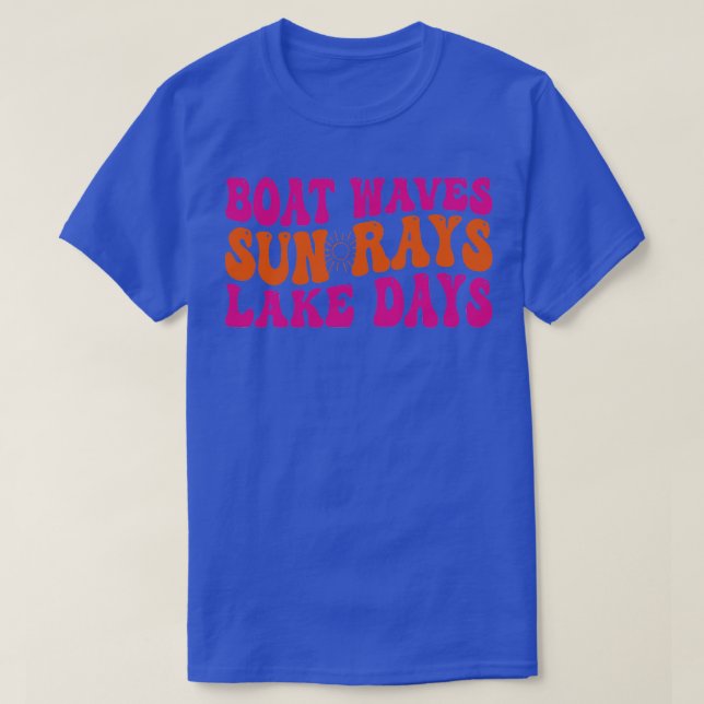 Sjöstrålar från vågar sol i sjö dagar 1 t shirt (Design framsida)