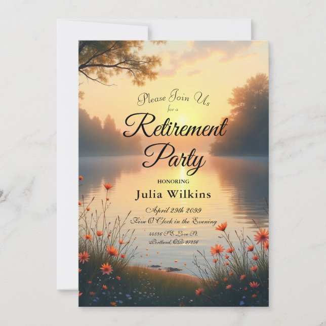 Sjöstranden Skymningens viskningar vid vattnet Inbjudningar (Framsida)