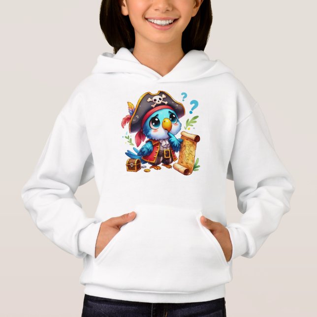 Sjöströvare Papegoja Söt Äventyrs Konst T Shirt (Framsida)
