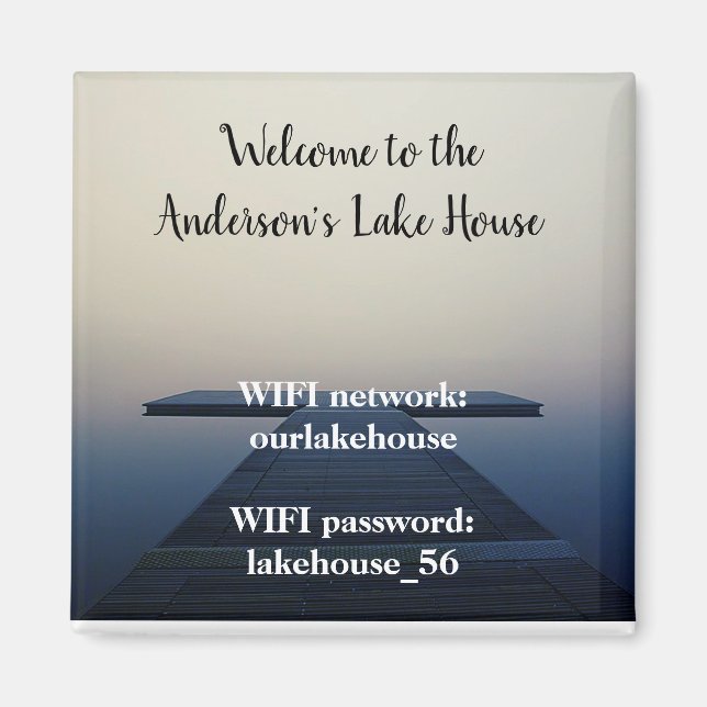 Sjöstugan Magnet Fritidsbostad Wifi Lösenord (Framsidan)