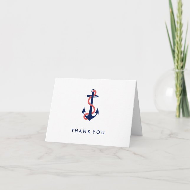 Sjötack-kort Navy Blue Ankar Tack Kort (Framsida)