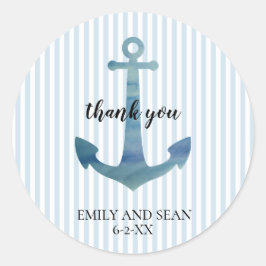 Sjötacka för Ankarpresent Runt Klistermärke