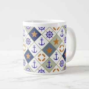Sjötema Mönster 2 Jumbo Mugg