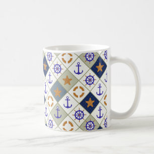 Sjötema Mönster 2 Kaffemugg