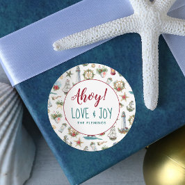 Sjötillbehör Personligt Runt Klistermärke