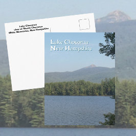 Sjöutsikt över Chocorua New Hampshire Vita bergen Vykort