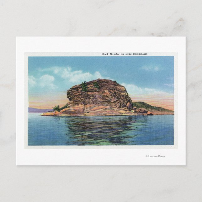 Sjöutsikt över Rock Dunder Vykort (Framsida)
