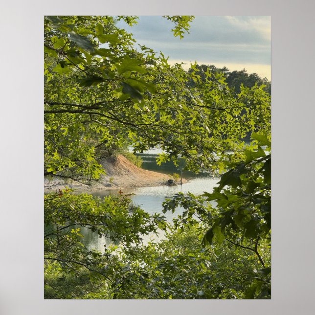 Sjöutsiktsfotoaffisch Poster (Framsidan)