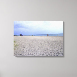 Sjov på stranden canvastryck