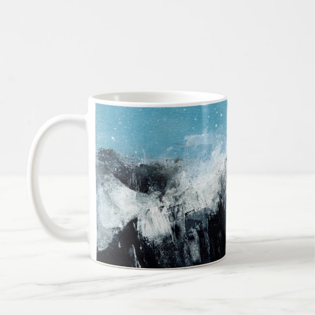Sjövåg. Handmålad illustration Kaffemugg (Vänster)