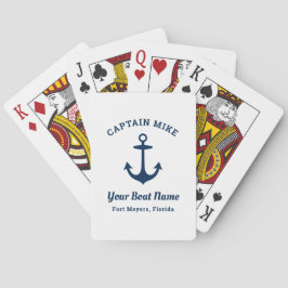 Sjövänlig Navy Kapten Båt Namn Anpassad Casinokort