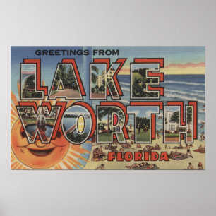 Sjövärd, Florida - stora brevplatser Poster
