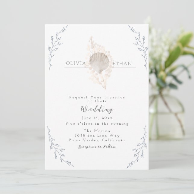 Sjövärdigheten vid Bröllop Inbjudningar (Stående Fram)