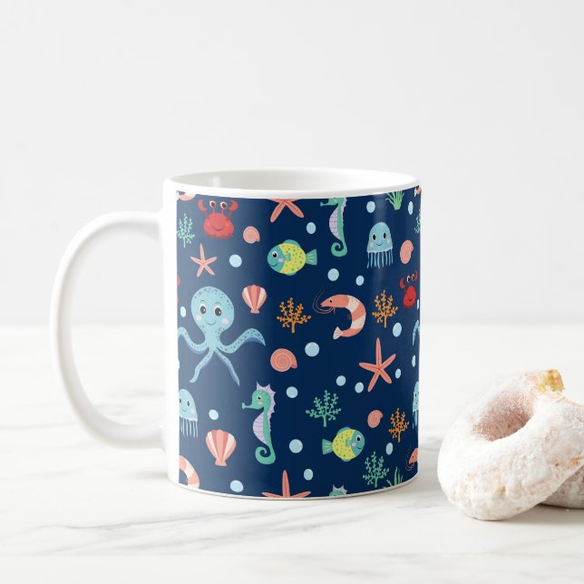 Sjövärlden Kaffemugg (Med munk)