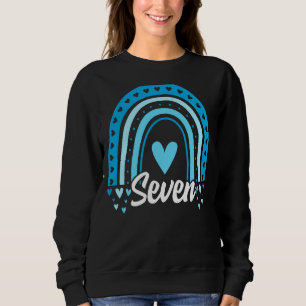 Sju år Gammal regnbåge 7:e födelsedag 7 Bday T Shirt