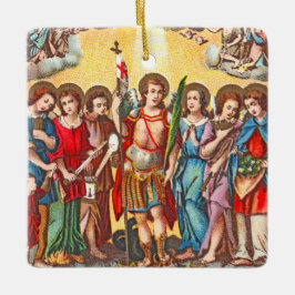 Sju Archangels (CP 001; Chromolithograph) Julgransprydnad Keramik