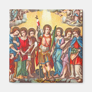 Sju Archangels (CP 001; Chromolithograph) Magnet