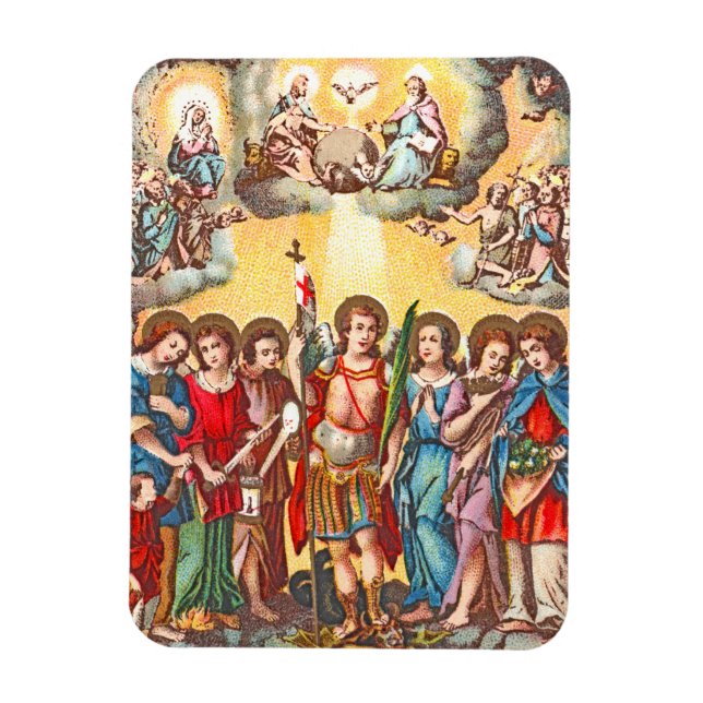 Sju Archangels (CP 001; Chromolithograph) Magnet (Vertikal)
