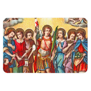 Sju Archangels (CP 001) Kromolitografi) Magnet