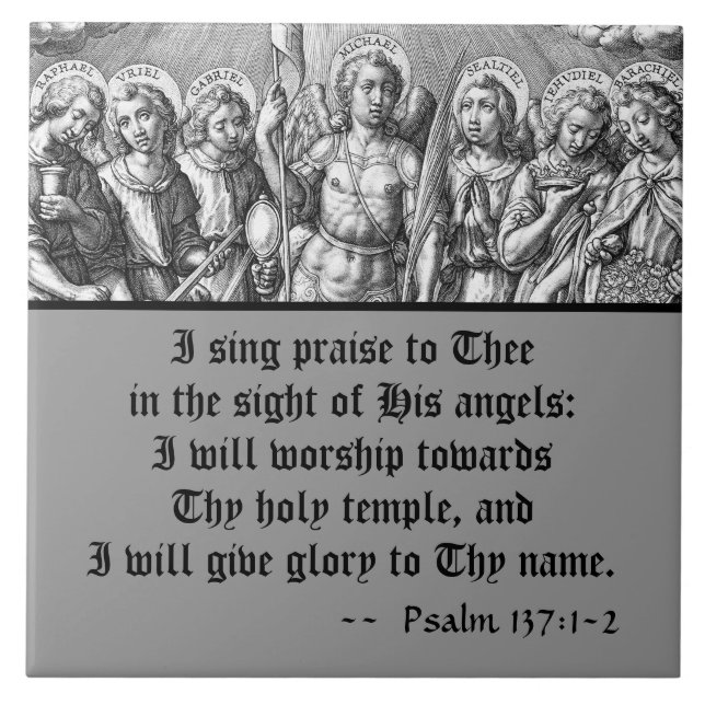 Sju Archangels (M 034; Engrave) Kakelplatta (Framsidan)