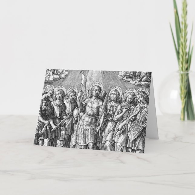 Sju Archangels (M 034; Engrave) Kort (Framsida)