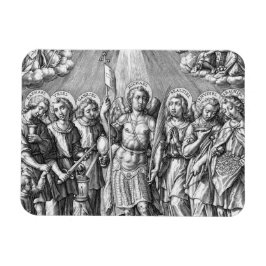 Sju Archangels (M 034; Engrave) Magnet