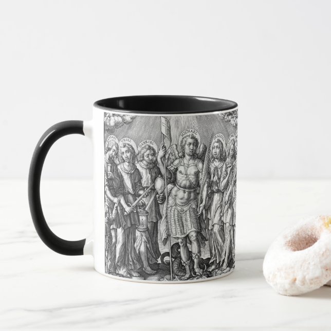 Sju Archangels (M 034; Engrave) Mugg (Med munk)