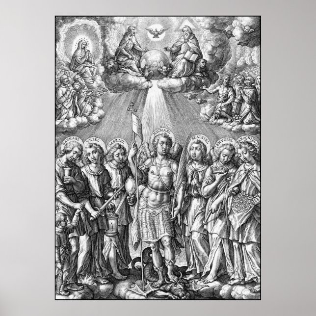 Sju Archangels (M 034; Engrave) Poster (Framsidan)