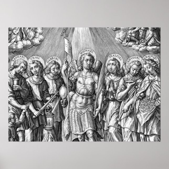 Sju Archangels (M 034; Engrave) Poster (Framsidan)
