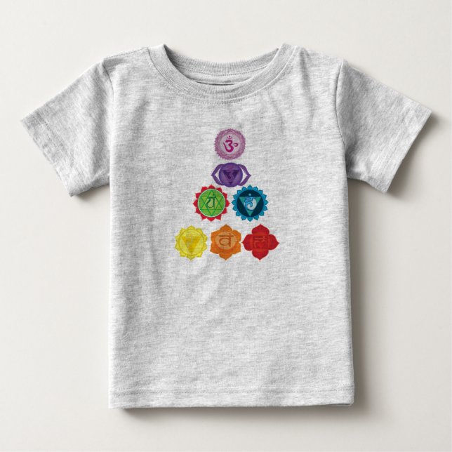 Sju Chakra Baby-fotbollsdräkt Tee (Framsida)