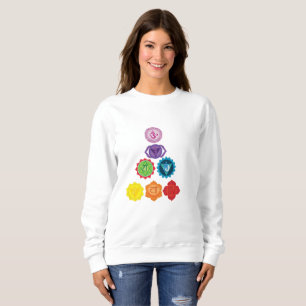 Sju Chakra Yogakvinna grundläggande tröja
