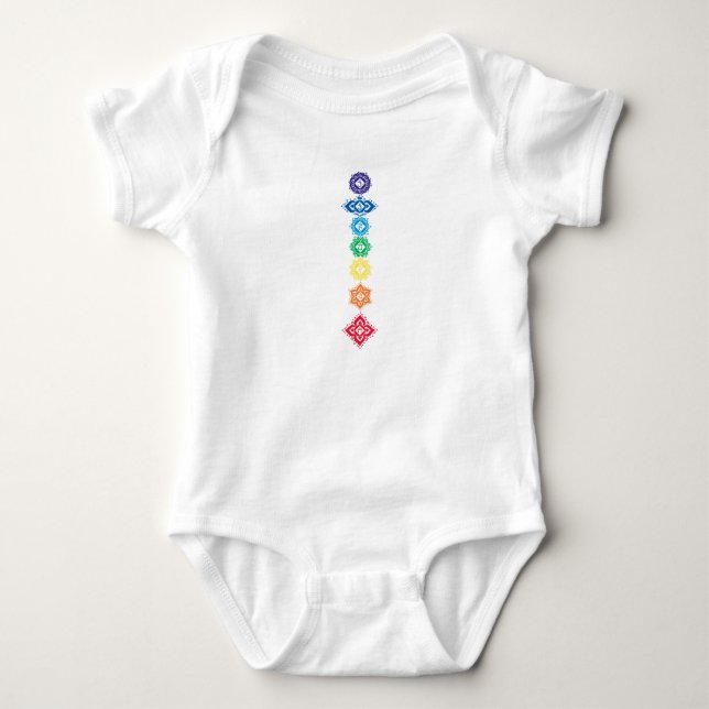 Sju Chakras 7 T Shirt (Framsida)