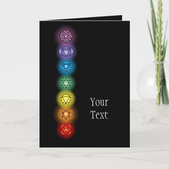 Sju Chakras-hälsningskort Kort (Framsida)