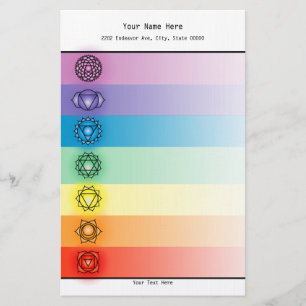 Sju Chakras-stationeri Brevpapper