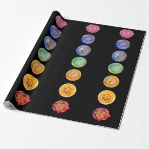 Sju chakras vattenfärgskonst presentpapper