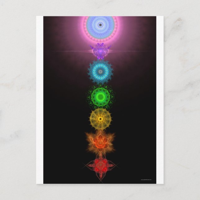 Sju Chakras Vykort (Framsida)
