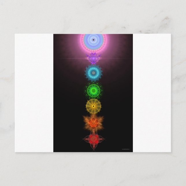 Sju Chakras Vykort (Framsida)