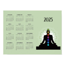 Sju Chakras Yoga Design 2025 Kalender Poster