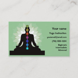 Sju Chakras Yoga Design-Affärskort Visitkort