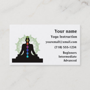 Sju Chakras Yoga Design-Affärskort Visitkort