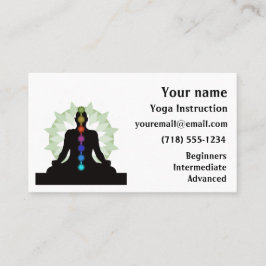 Sju Chakras Yoga Design-Affärskort Visitkort