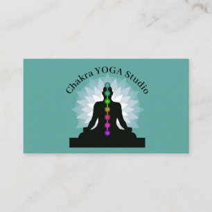 Sju Chakras Yoga Position Design-Affärskort Visitkort
