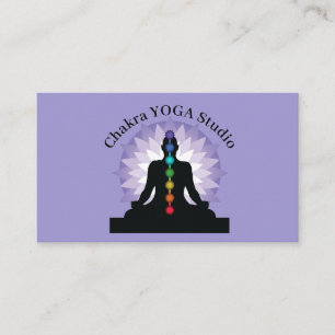 Sju Chakras Yoga Position Design-Affärskort Visitkort