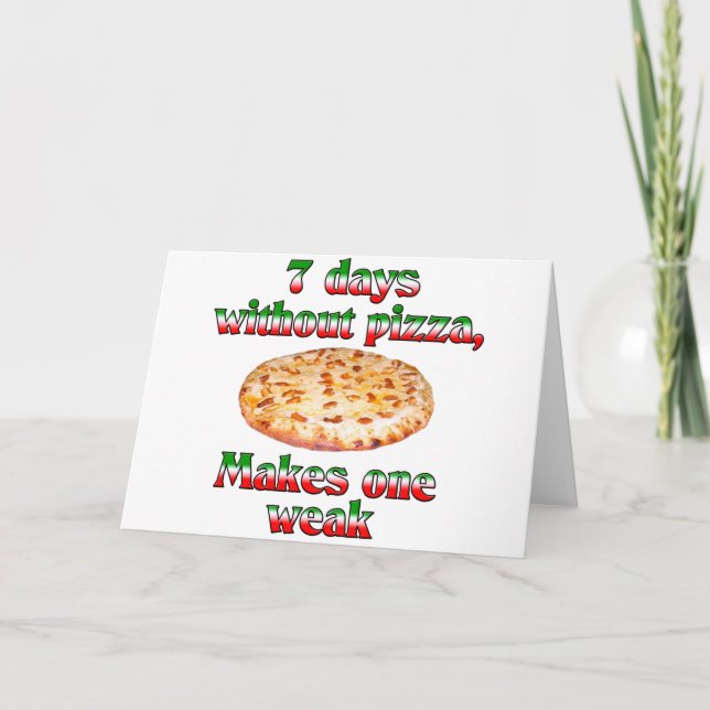 Sju dagar utan Pizza Helgkort (Framsida)