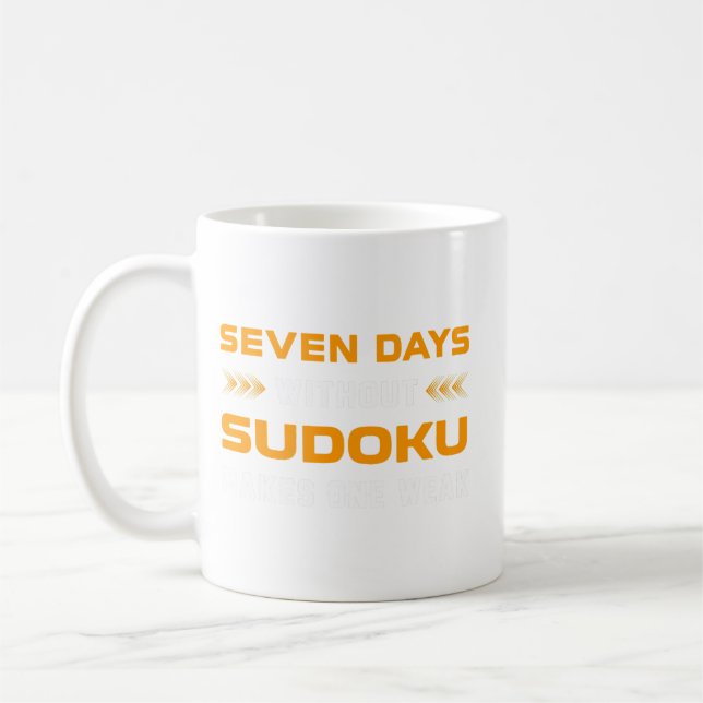 Sju dagar utan Sudoku för Puzzle Game Lo Kaffemugg (Vänster)