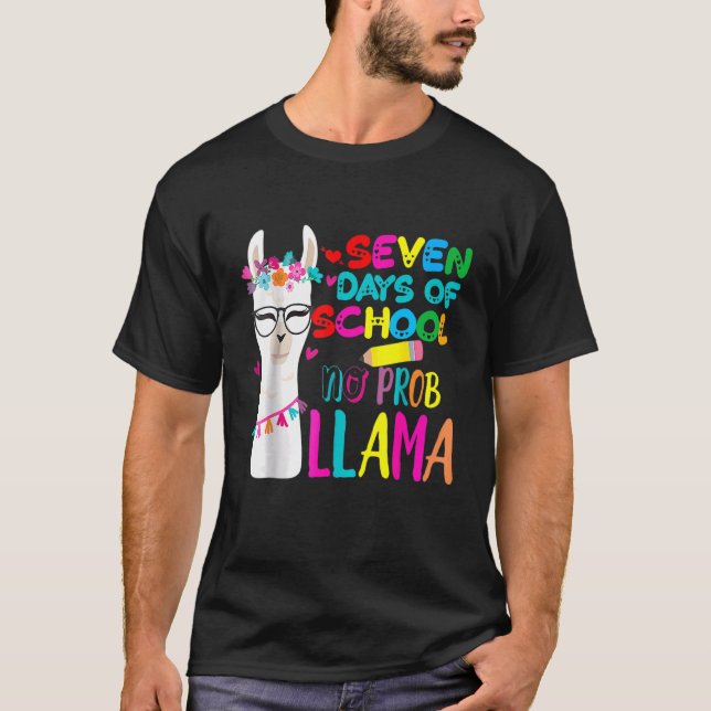 Sju dagars skollärare: Prob Llama Girls B T Shirt (Framsida)
