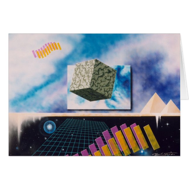 Sju dimensioner hälsningskort (Framsidan Horizontal)