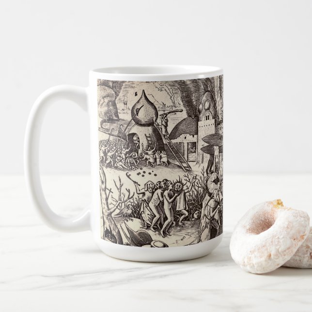 Sju döda sinnen - girighet kaffemugg (Med munk)