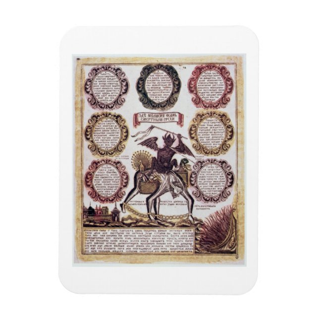 Sju döda Sins (engravande) Magnet (Vertikal)