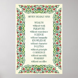 Sju döda Sins förmögenhet utan arbete - trevligt Poster